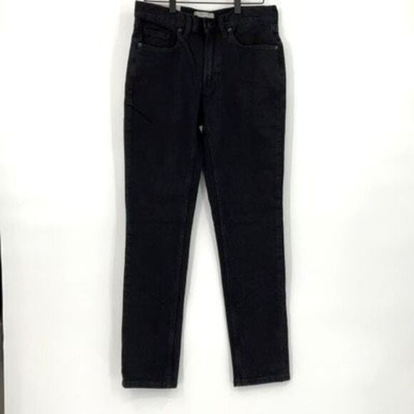 NWT Everlane Black Denim Organic Cotton The Slim Fit Cropped Jeans Size 30x32 - Picture 2 of 14